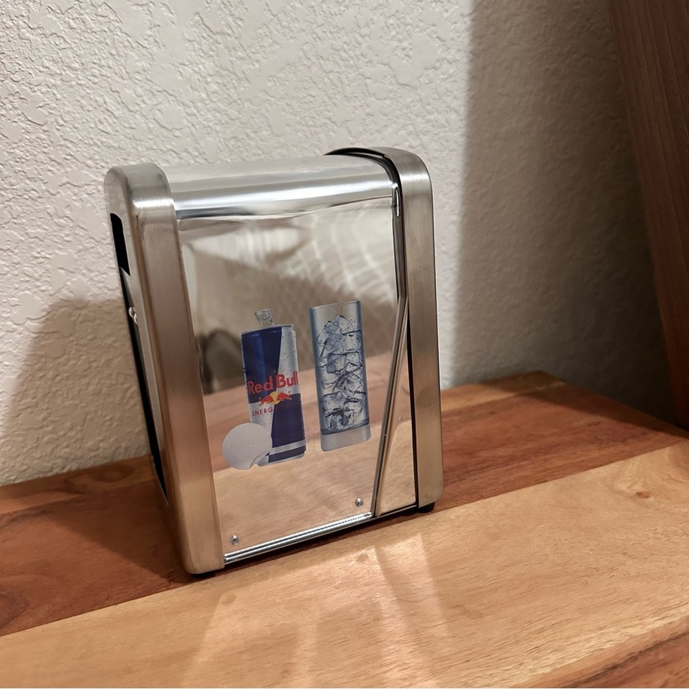 Red Bull Stainless Steel Napkin Holder NWOT